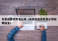 石家庄软件开发公司（石家庄软件开发公司招聘信息）