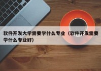 软件开发大学需要学什么专业（软件开发需要学什么专业好）