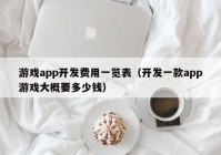 游戏app开发费用一览表（开发一款app游戏大概要多少钱）