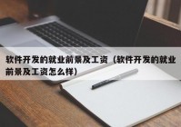 软件开发的就业前景及工资（软件开发的就业前景及工资怎么样）