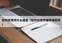 软件开发学什么语言（软件开发学哪种语言好）