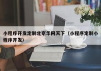 小程序开发定制北京华网天下（小程序定制小程序开发）