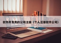 软件开发类的公司注册（个人注册软件公司）