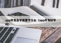 app开发自学需要学什么（app开发好学吗）